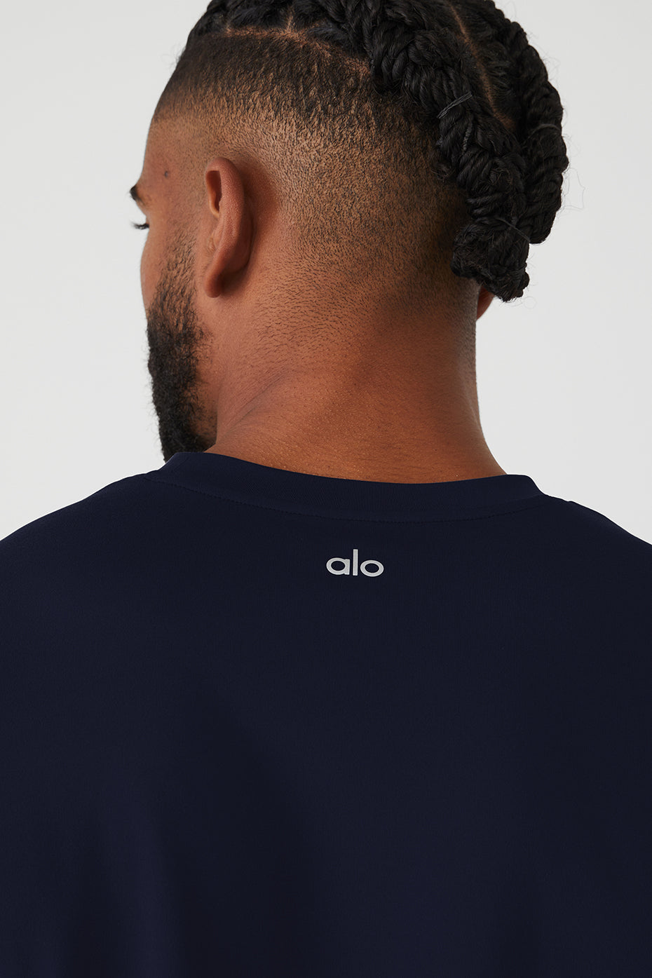 Navy Men's Alo Yoga Conquer Reform Crewneck Long Sleeve | FDX-608754