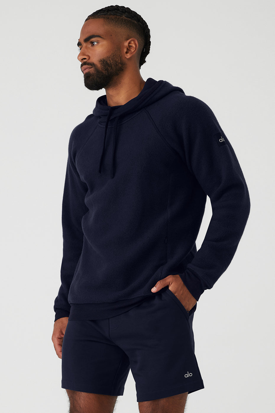 Navy Men's Alo Yoga The Triumph Hoodie | DAK-925674