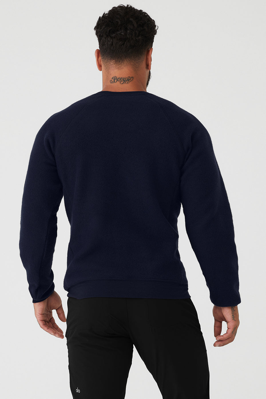 Navy Men's Alo Yoga Triumph Crew Neck Sweatshirts | AKX-895473