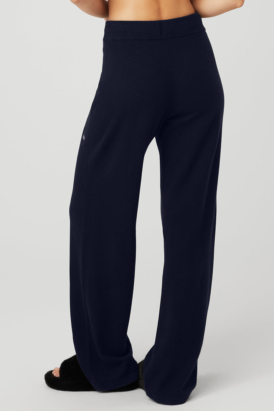 Navy Women's Alo Yoga Cashmere High-Waist Jet Set Wide Leg Sweatpants | ABQ-086537