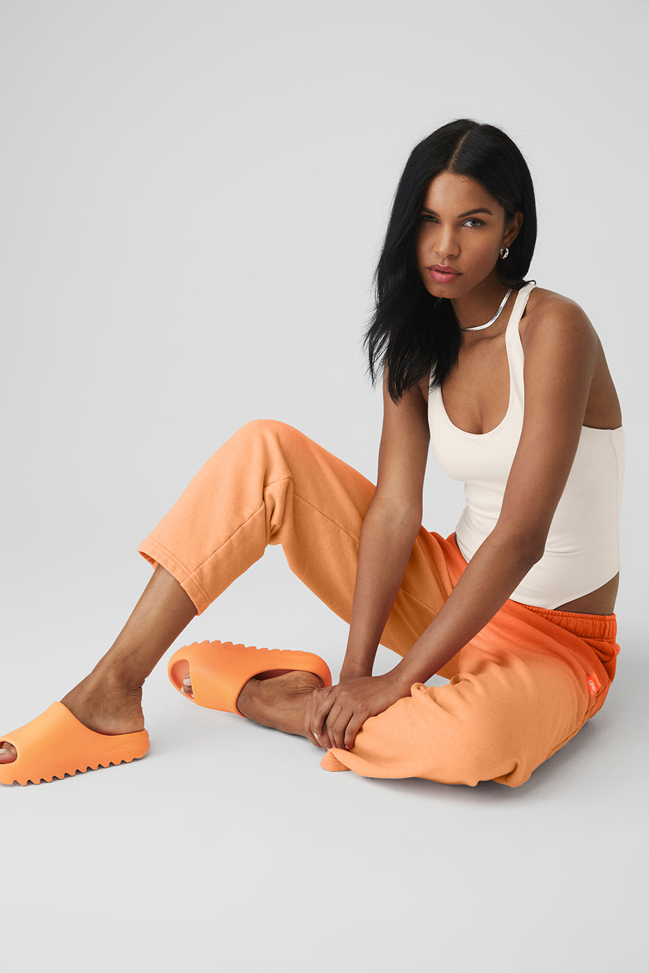 Orange Women's Alo Yoga Straight Leg Ombre Sweatpants | BNZ-395021