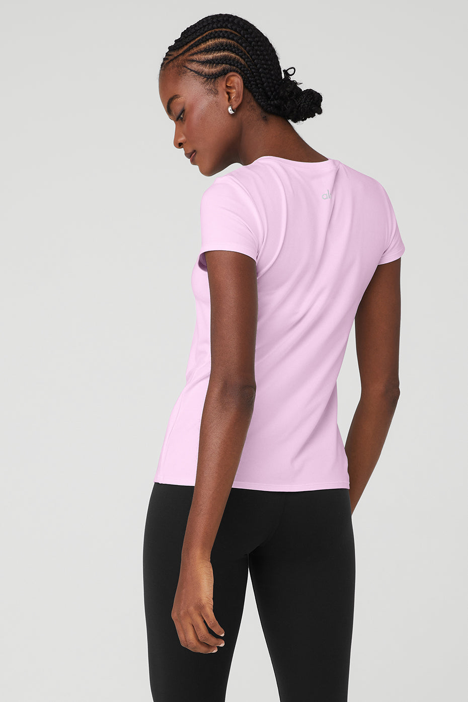 Pink Women's Alo Yoga Alosoft Finesse Tee Short Sleeve | XRK-652970