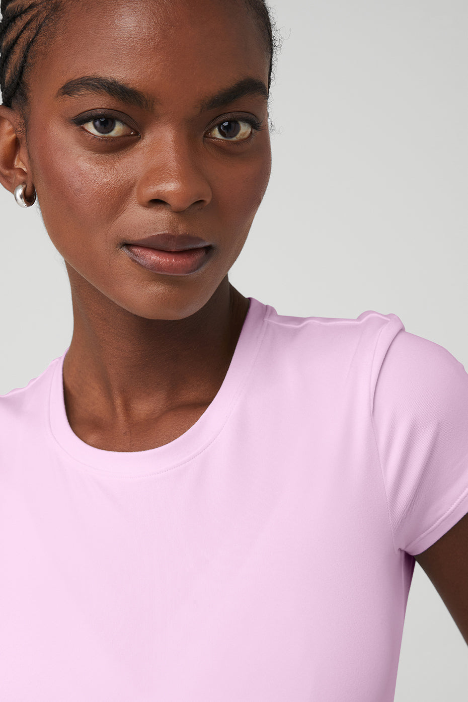 Pink Women's Alo Yoga Alosoft Finesse Tee Short Sleeve | XRK-652970