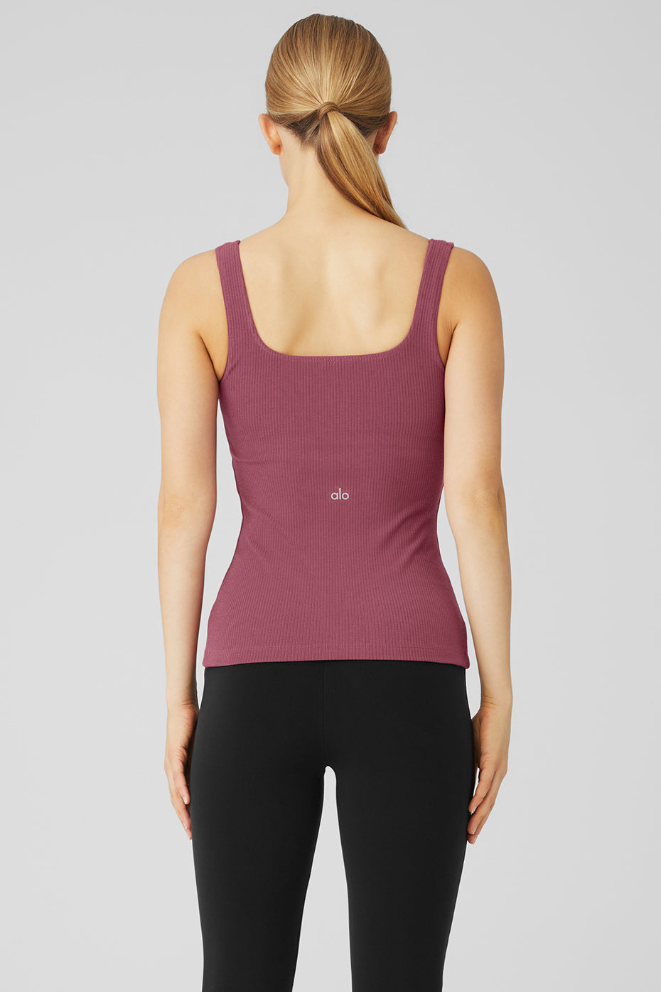 Purple Red Women's Alo Yoga Ribbed Minimalist Tanks | PLM-982570