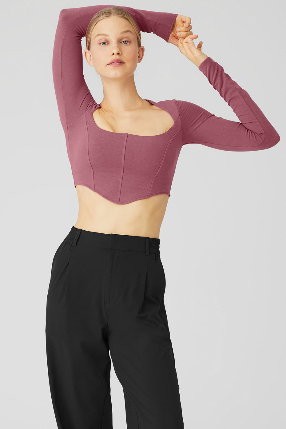 Purple Red Women's Alo Yoga Soft Sculpt Long Sleeve | GBY-637501