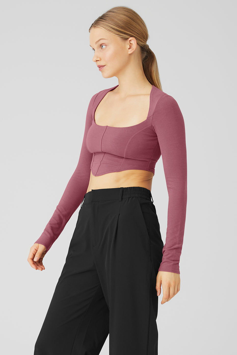 Purple Red Women's Alo Yoga Soft Sculpt Long Sleeve | GBY-637501