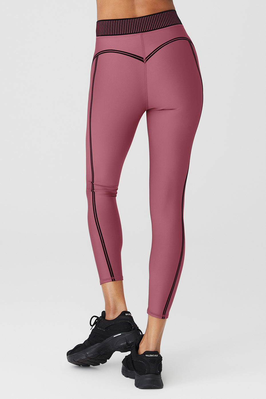 Purple Women's Alo Yoga Airlift High-Waist 7/8 Line Up Leggings | UXN-018926