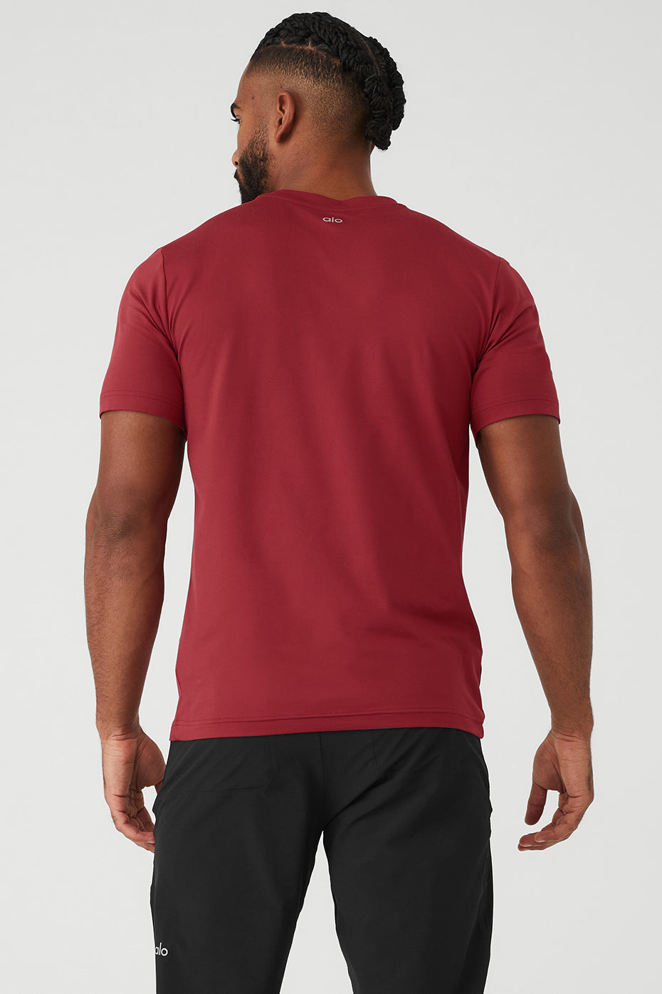 Red Men's Alo Yoga Conquer Reform Crewneck Short Sleeve | NDX-429130