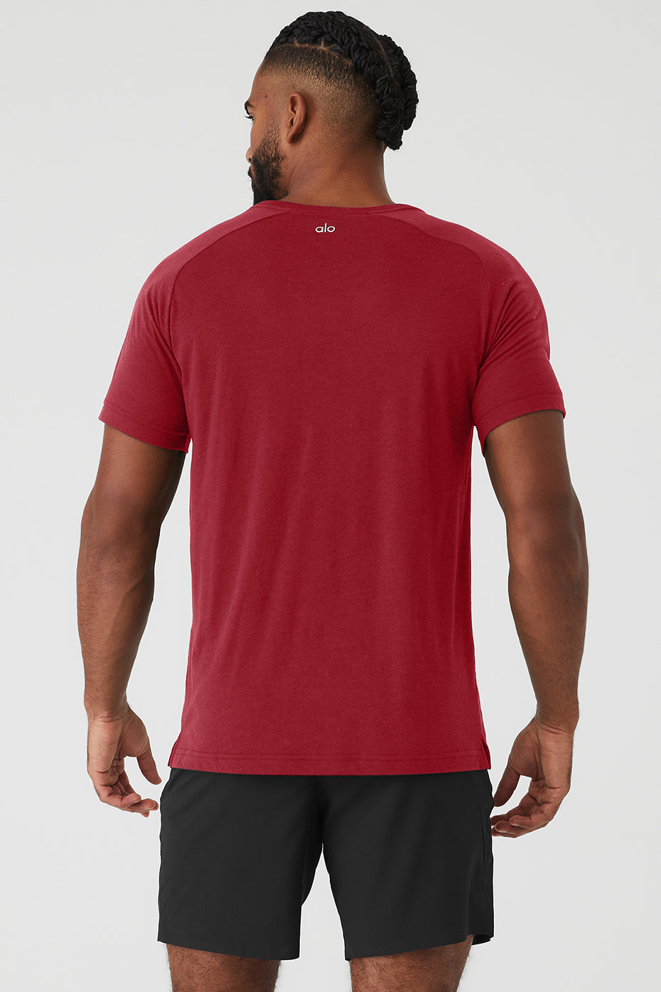 Red Men's Alo Yoga The Triumph Crew Neck Tee Short Sleeve | ZQM-673894