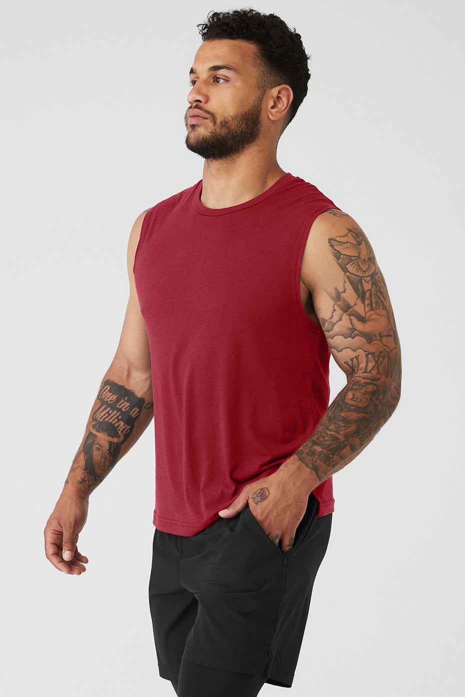 Red Men's Alo Yoga The Triumph Muscle Tanks | TSD-851729