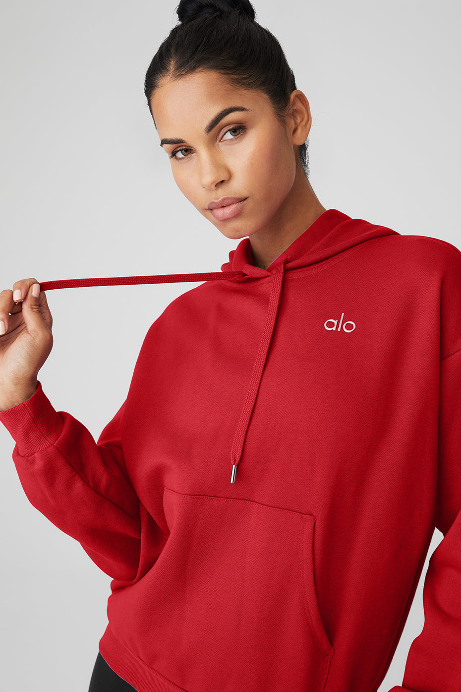 Red Women's Alo Yoga Accolade Hoodie | QBY-846750