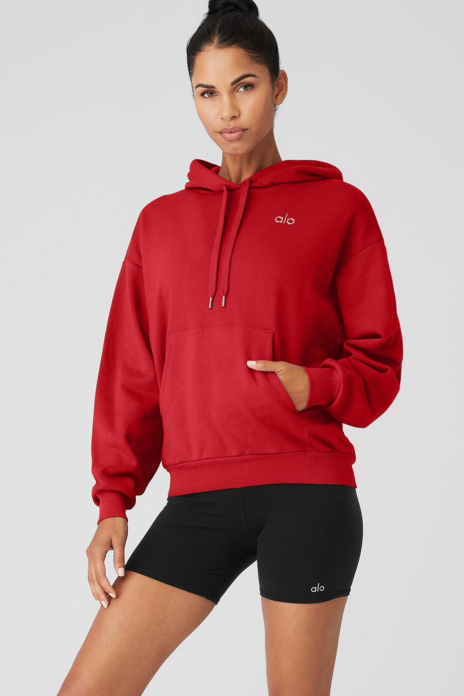 Red Women\'s Alo Yoga Accolade Hoodie | QBY-846750