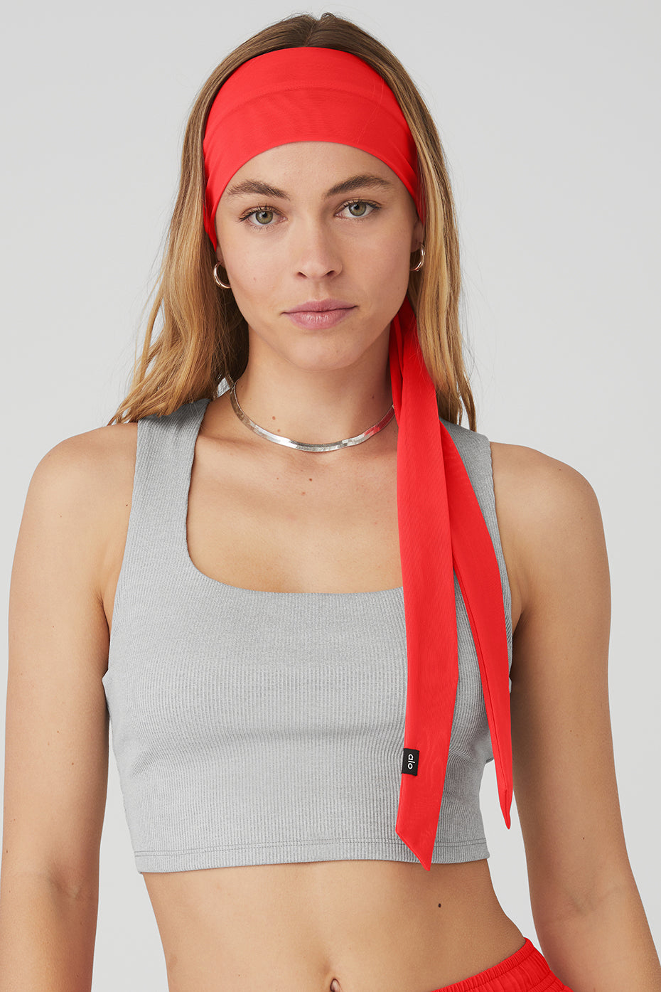 Red Women's Alo Yoga Fresh Mesh Tie Headband Hair Accessories | KCP-762193