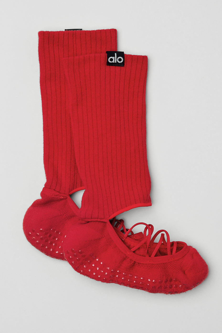 Red Women's Alo Yoga Strappy Siren Grip Socks | NHL-634578