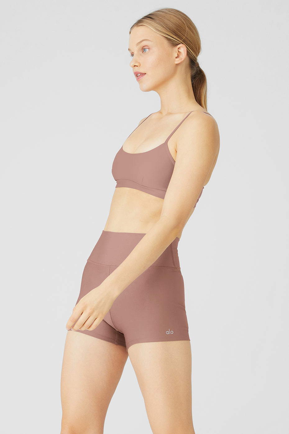 Rose Brown Women's Alo Yoga Airlift Intrigue Bras | VJX-216783