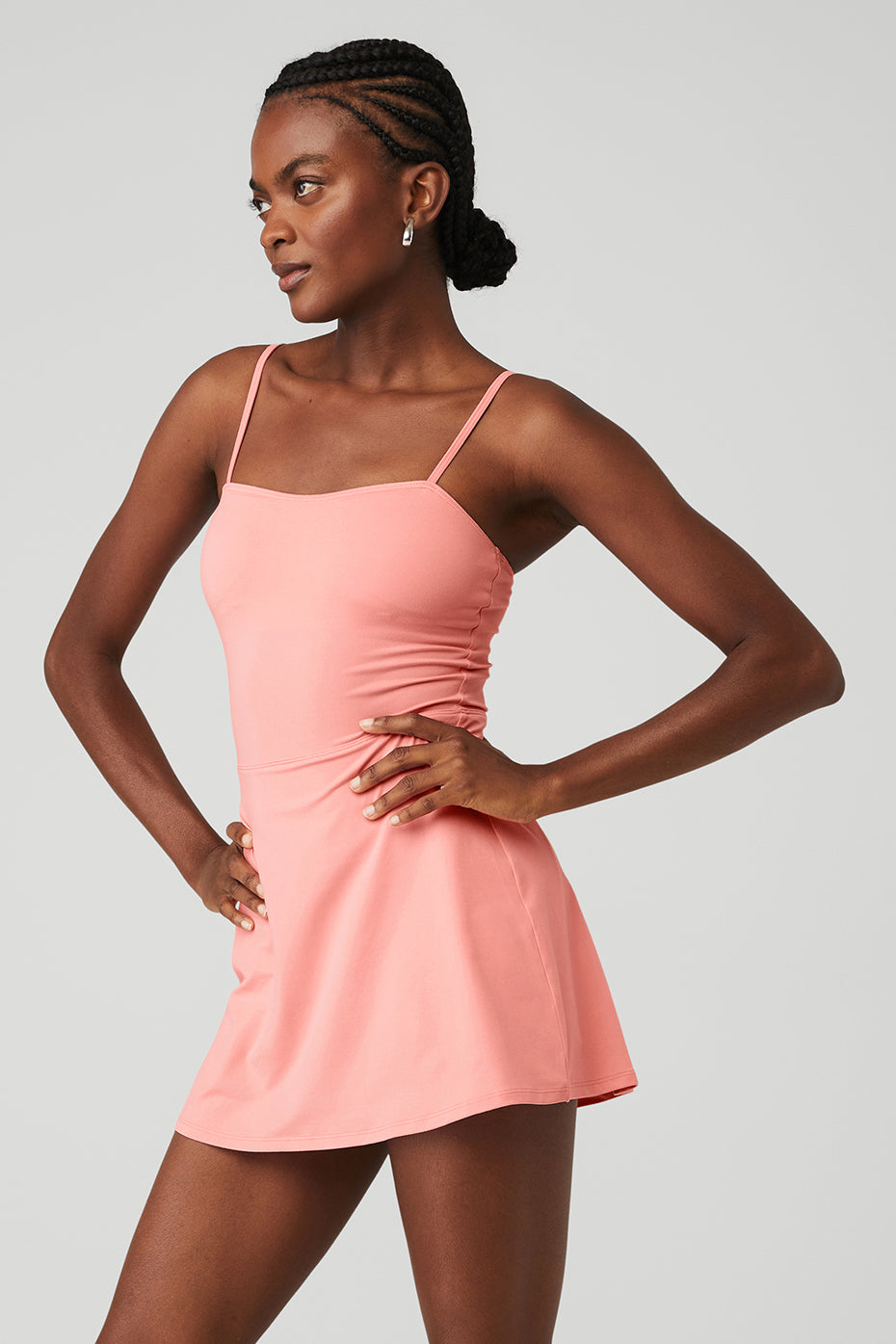 Rose Pink Women's Alo Yoga Alosoft Courtside Tennis Dress | DQW-940632