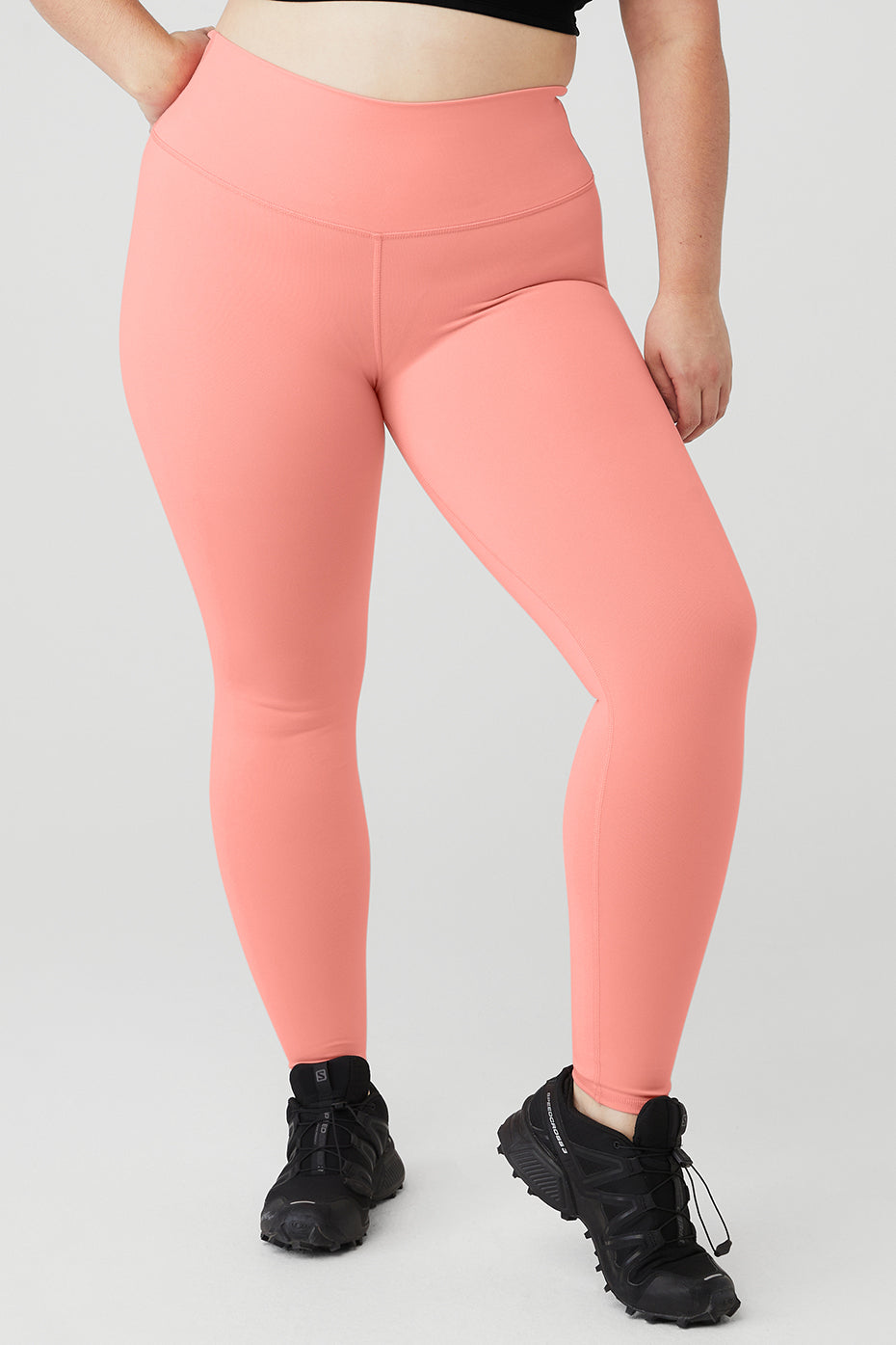 Rose Pink Women's Alo Yoga High-Waist Airbrush Leggings | PAT-547269