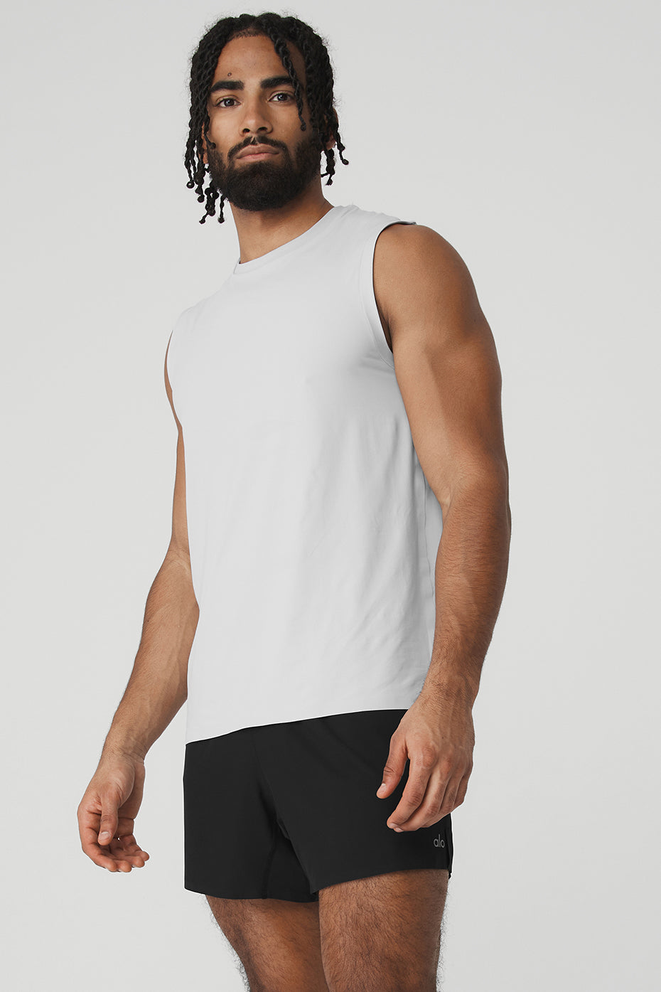 Titanium Men's Alo Yoga Idol Performance Tanks | IHN-148659