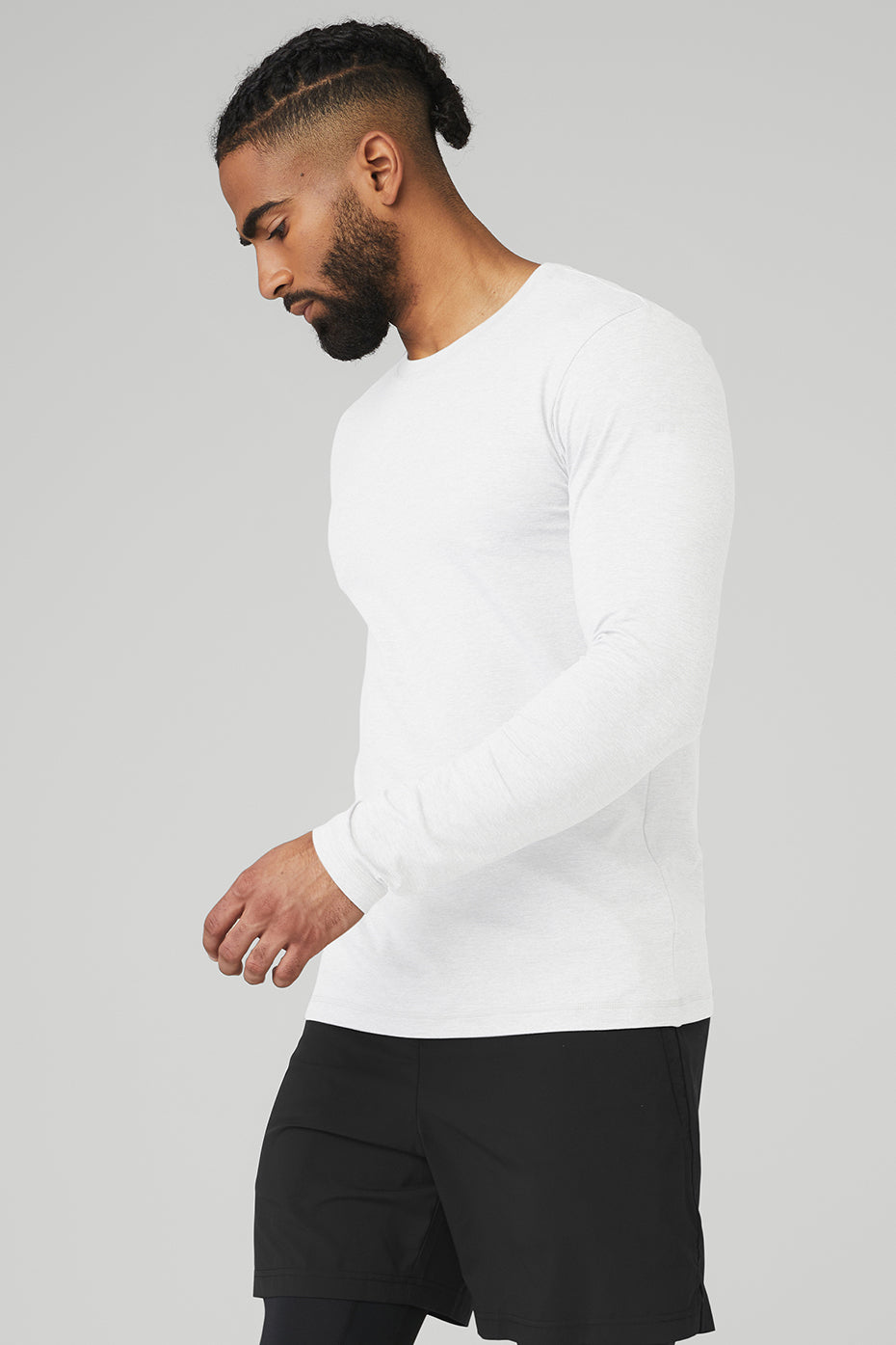 White Men's Alo Yoga Conquer Reform Crewneck Long Sleeve | OHP-248506