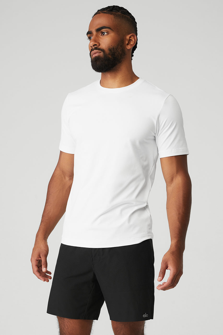 White Men's Alo Yoga Conquer Reform Crewneck Short Sleeve | ORF-762194