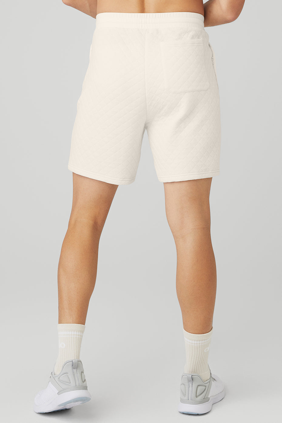 White Men's Alo Yoga Quilted Stadium Shorts | AVQ-468391