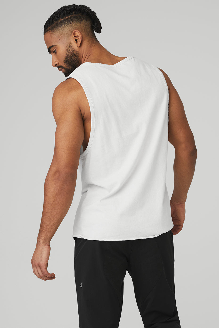 White Men's Alo Yoga Society Tanks | SBD-290674