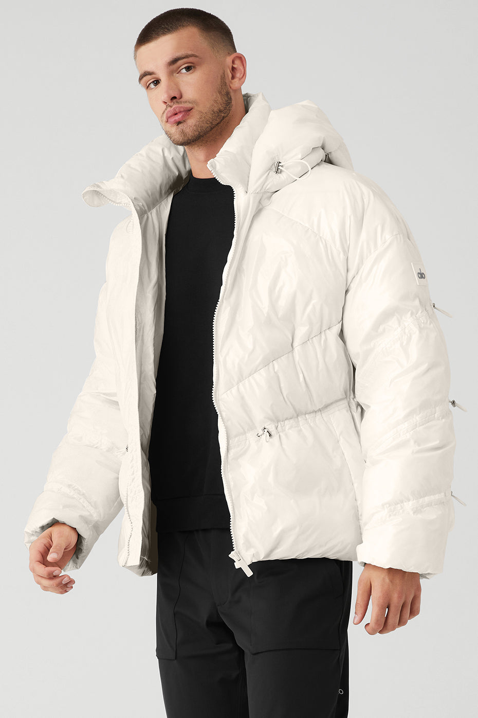 White Men's Alo Yoga Stunner Puffer Jackets | AYV-379104