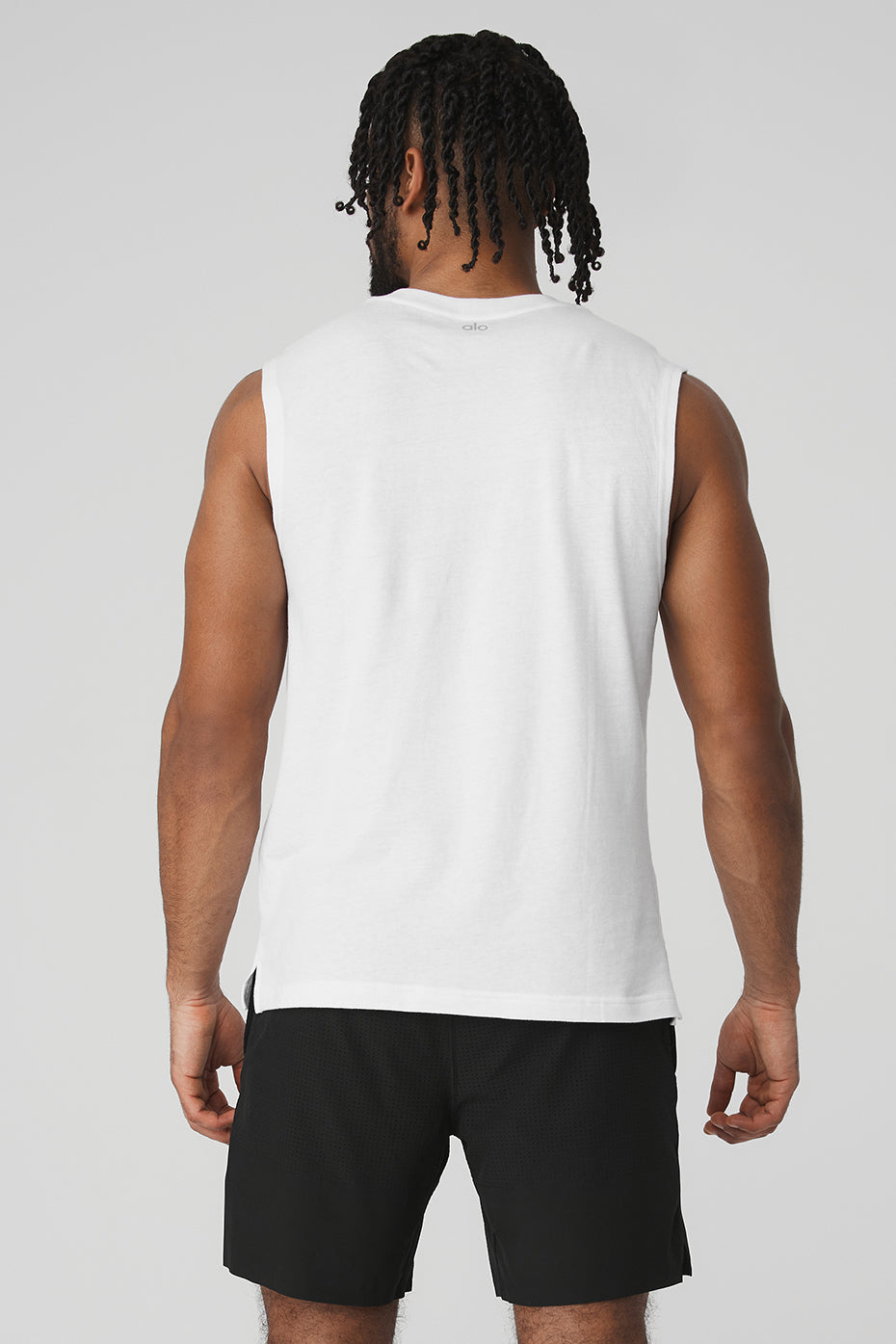 White Men's Alo Yoga The Triumph Muscle Tanks | XUT-723916