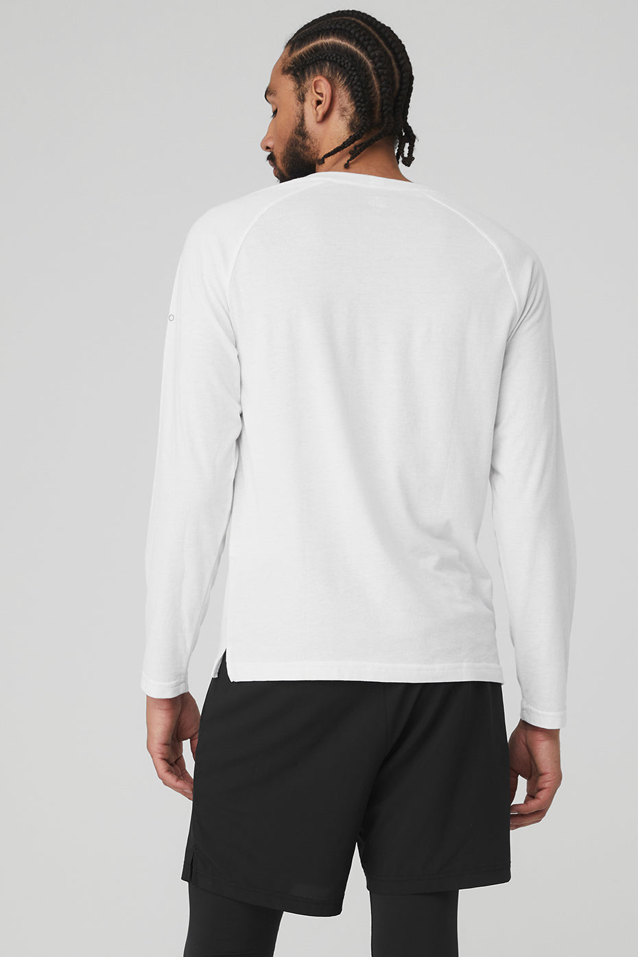 White Men's Alo Yoga Triumph Tee Long Sleeve | TJC-346895