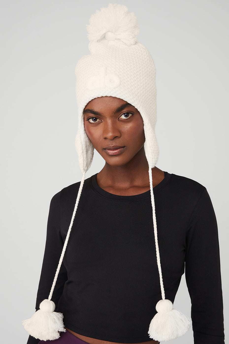 White Unisex Alo Yoga Cool Skies Earflap Hats | LZS-307914