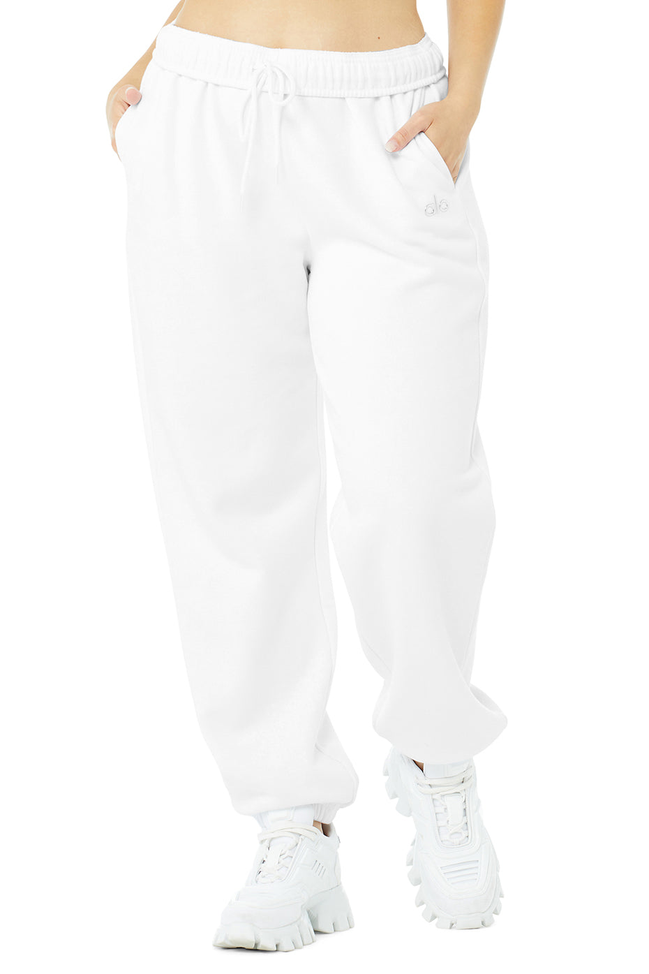 White Women's Alo Yoga Accolade Sweatpants | AKF-425698