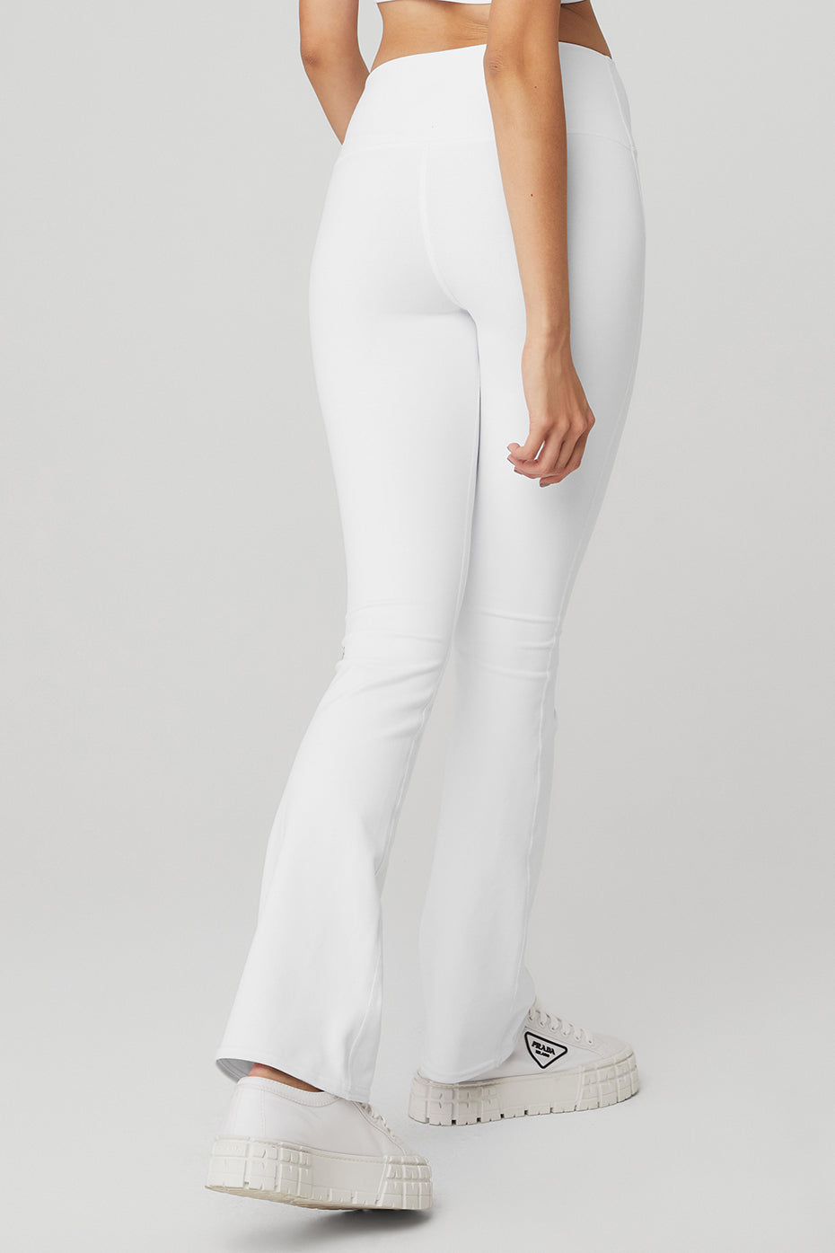 White Women's Alo Yoga Airbrush High-Waist 7/8 Bootcut Leggings | UGC-479618