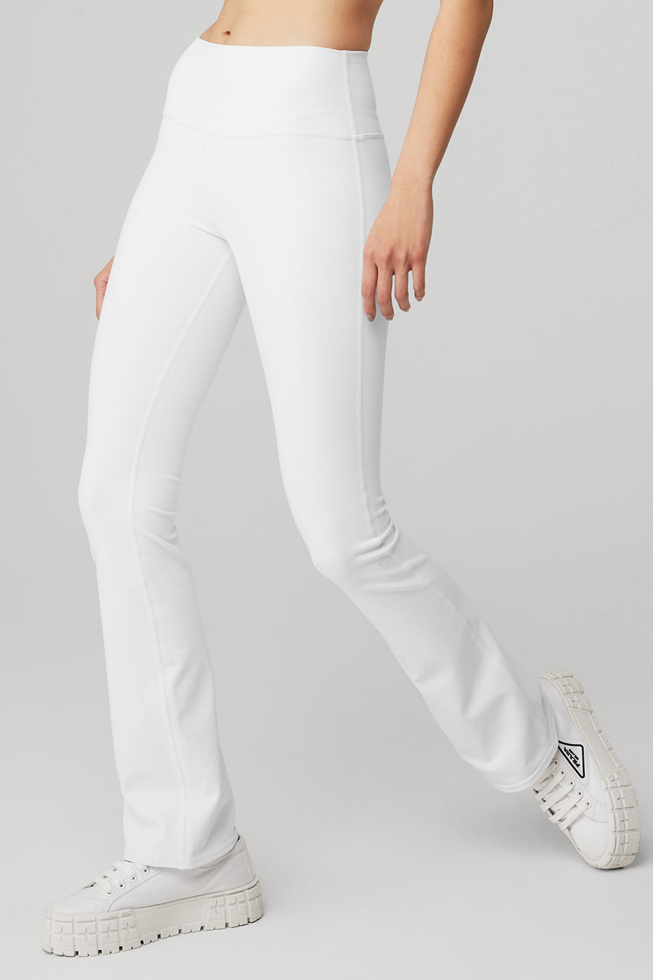 White Women's Alo Yoga Airbrush High-Waist 7/8 Bootcut Leggings | UGC-479618