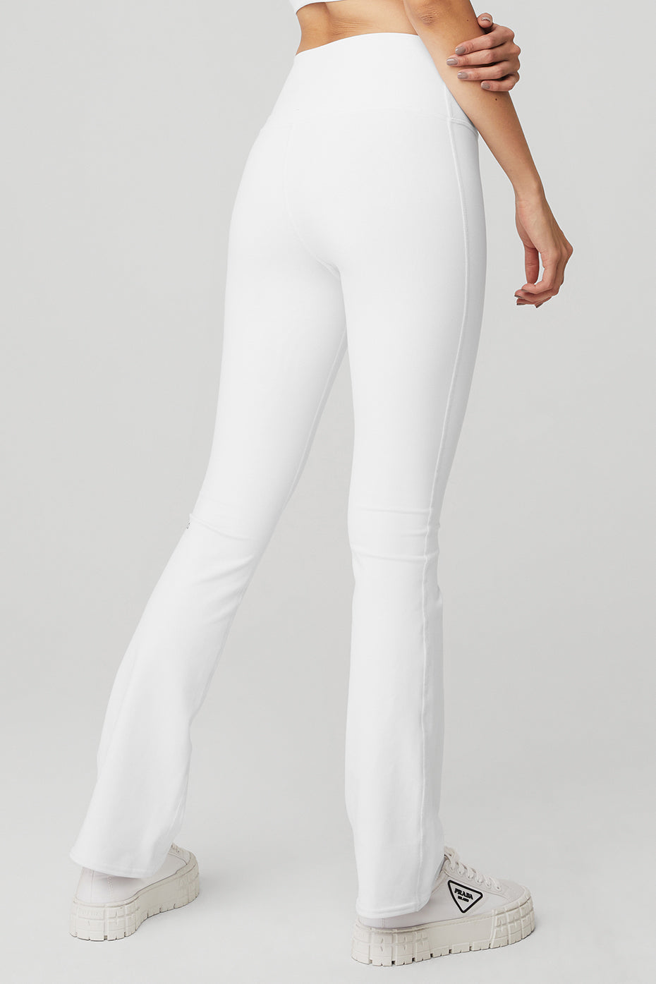 White Women's Alo Yoga Airbrush High-Waist 7/8 Bootcut Leggings | UGC-479618