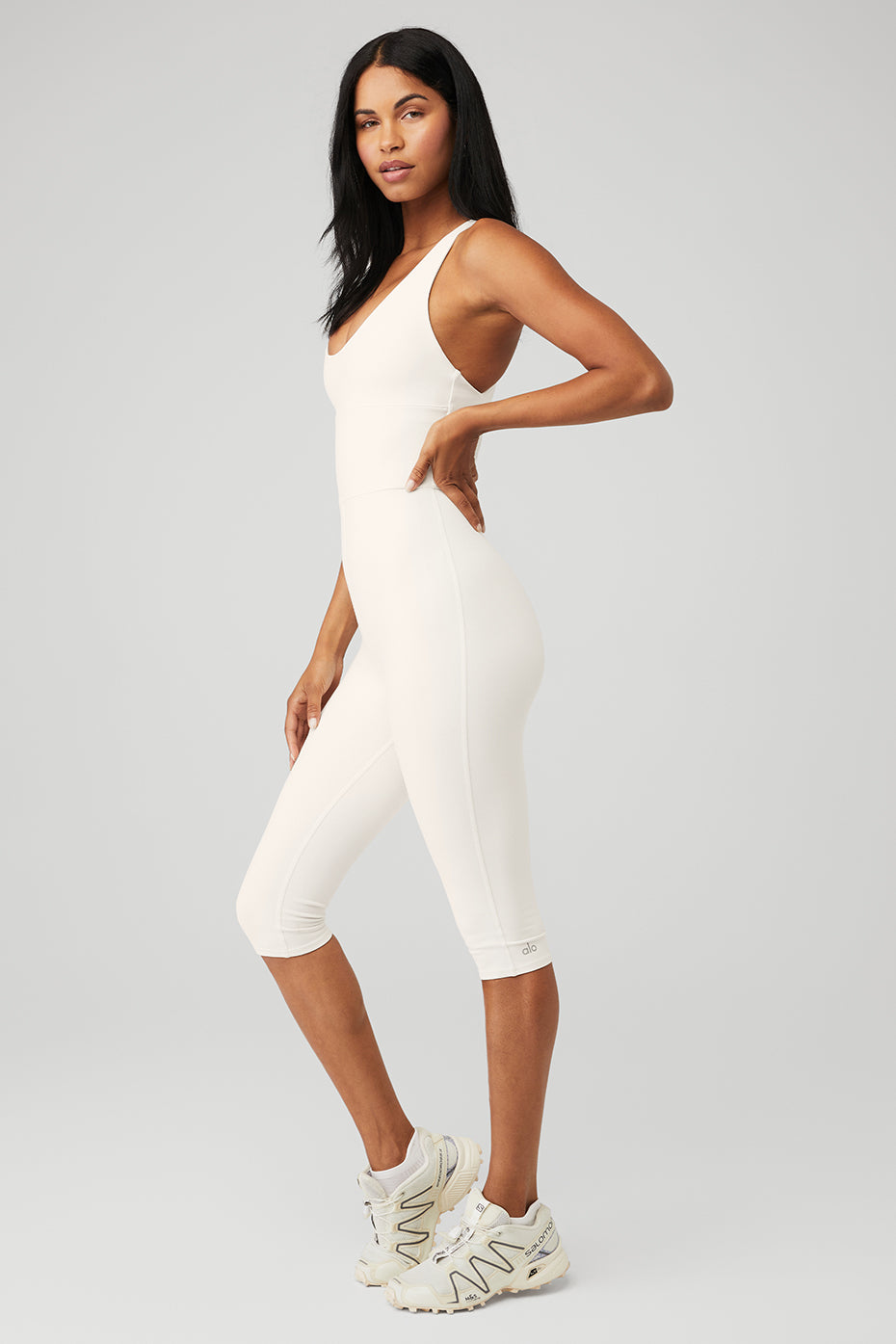 White Women's Alo Yoga Airbrush Physique Jumpsuit | UNQ-825196