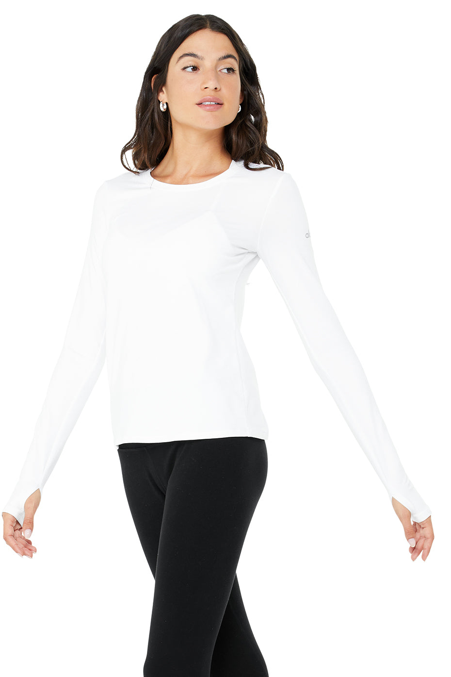 White Women's Alo Yoga Alosoft Finesse Long Sleeve | SQH-372958