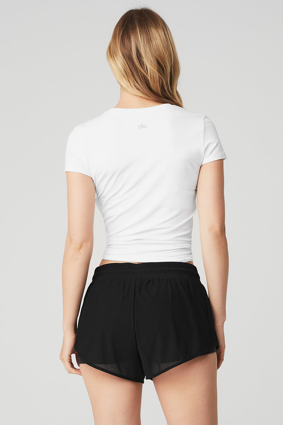 White Women's Alo Yoga Alosoft Finesse Tee Short Sleeve | XEM-062975