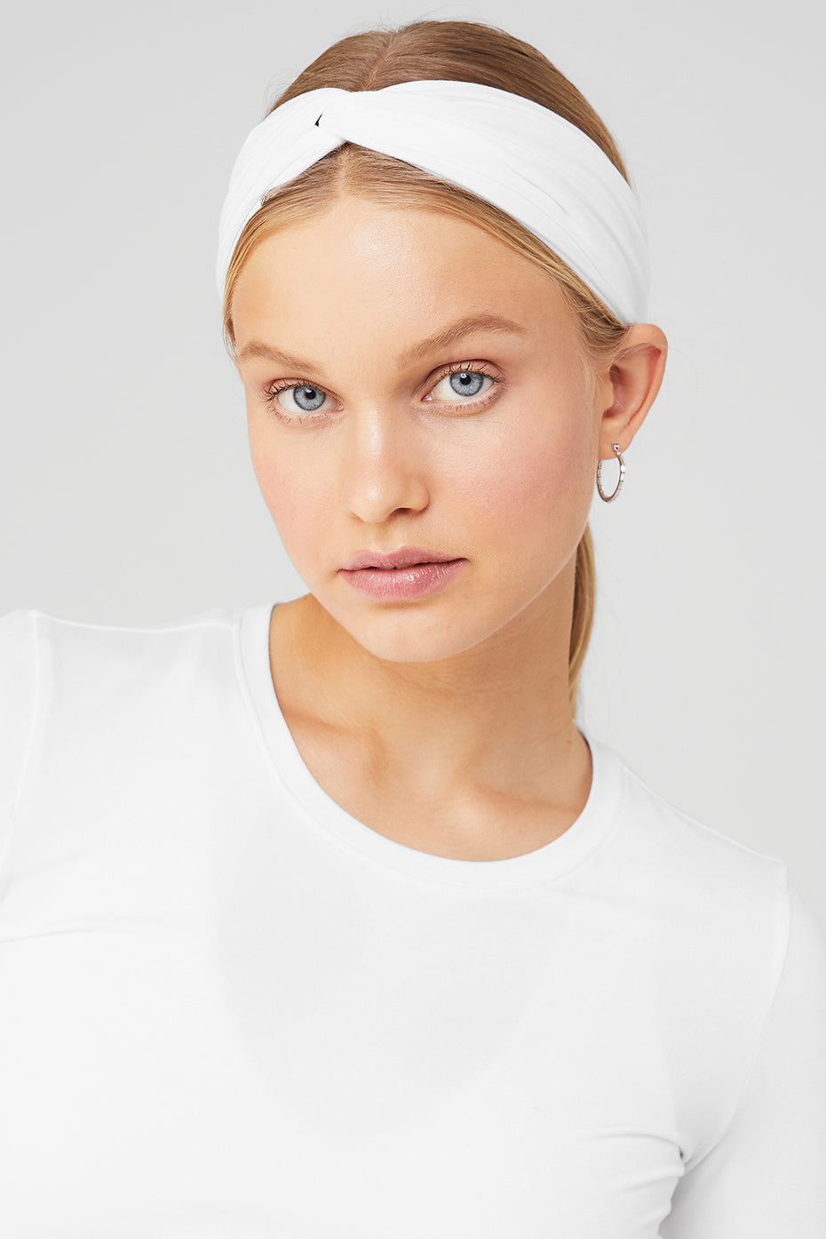 White Women's Alo Yoga Alosoft Headband Hair Accessories | CJT-295703