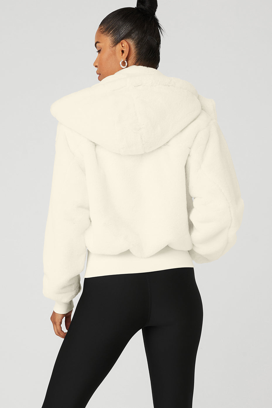 White Women's Alo Yoga Faux Fur Foxy Jackets | VUD-185423