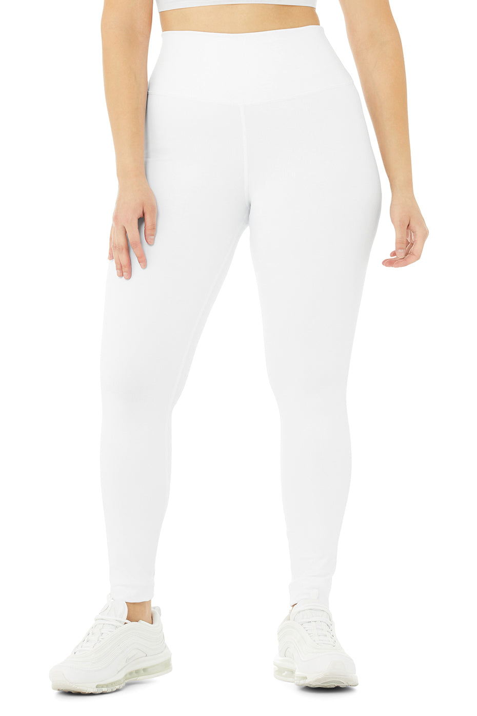 White Women's Alo Yoga High-Waist Airbrush Leggings | VON-049735