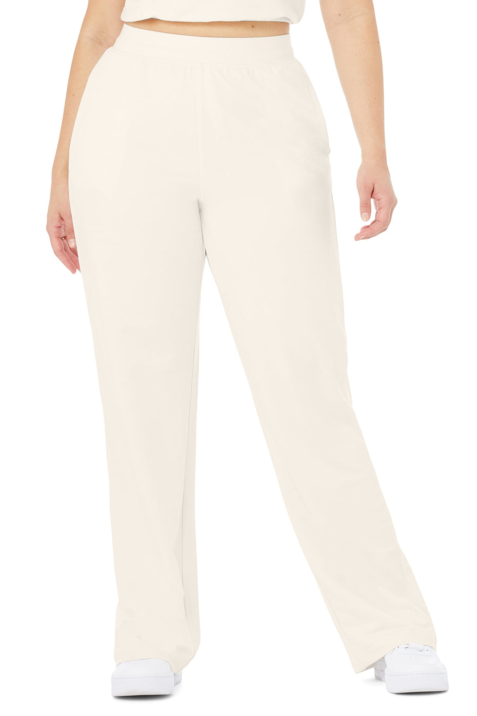 White Women's Alo Yoga High-Waist Dreamy Wide Leg Sweatpants | QKF-192456