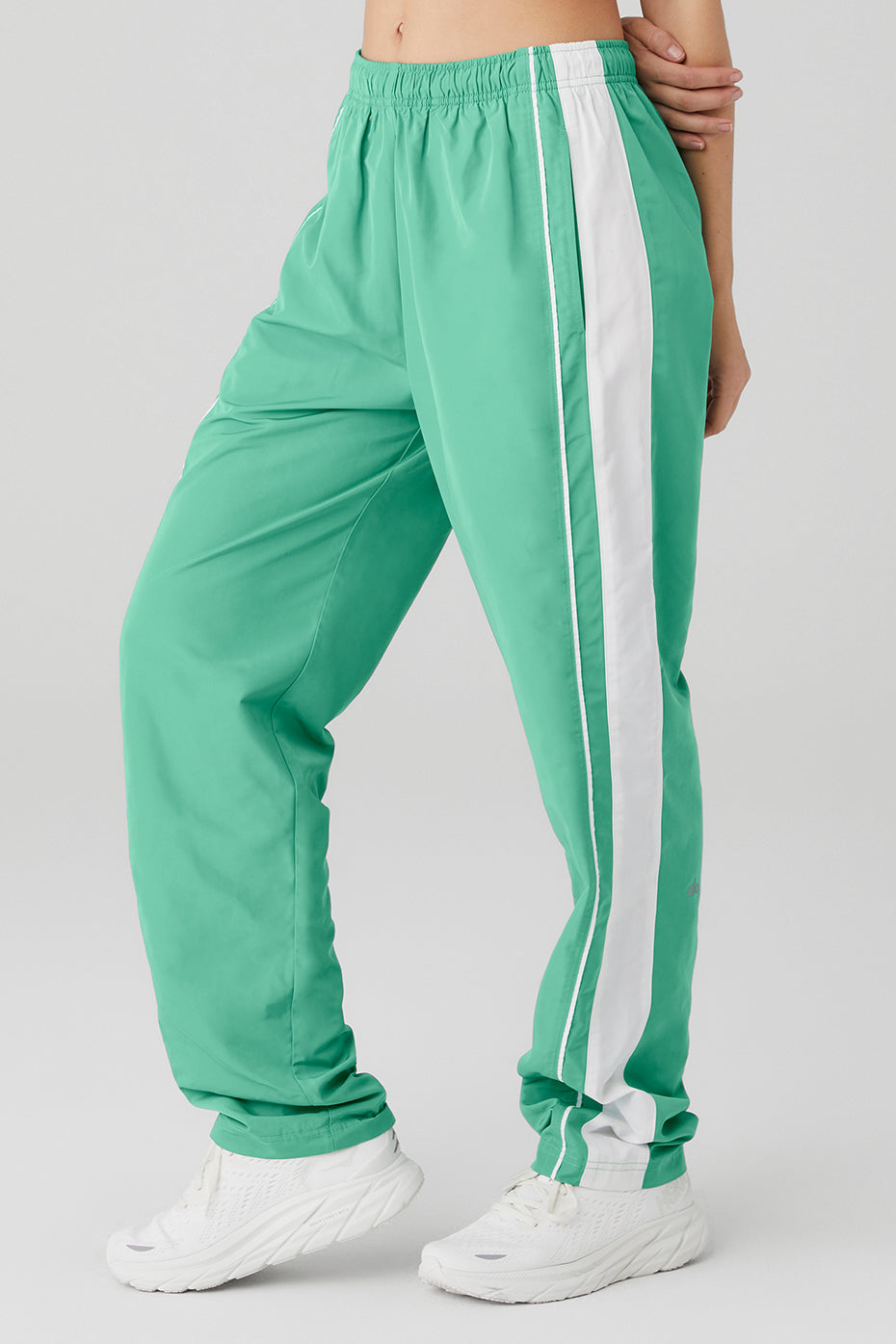 White Women's Alo Yoga Racetrack Pants | GHT-547219