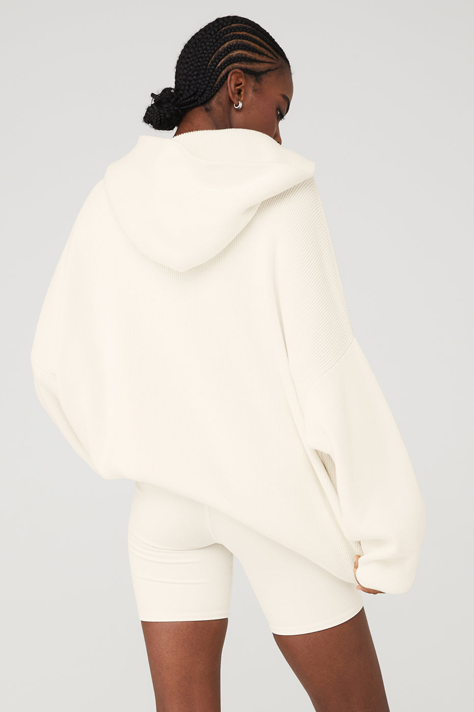 White Women's Alo Yoga Scholar Hoodie | JMP-048316