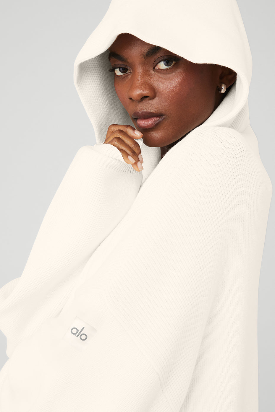 White Women's Alo Yoga Scholar Hoodie | JMP-048316