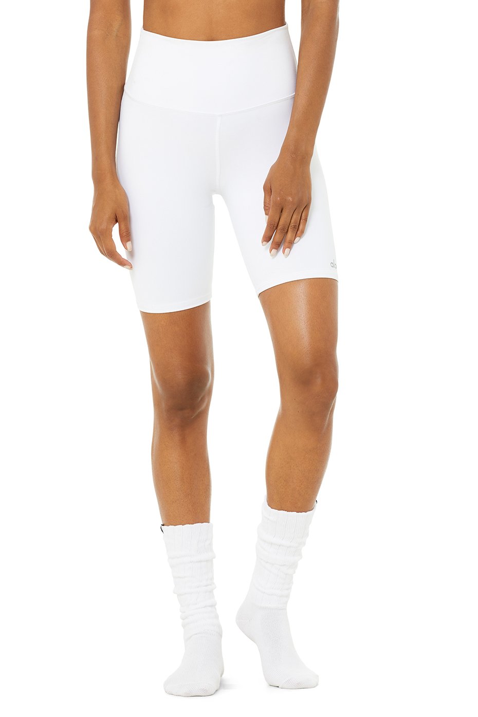 White Women's Alo Yoga Scrunch Socks | VRO-347182