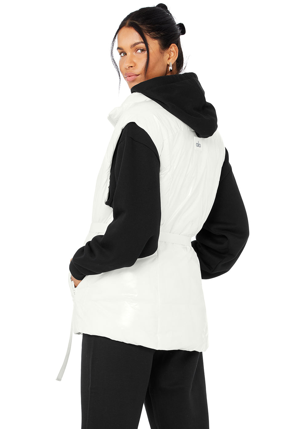 White Women's Alo Yoga Stunner Puffer Vest Jackets | LFI-951467