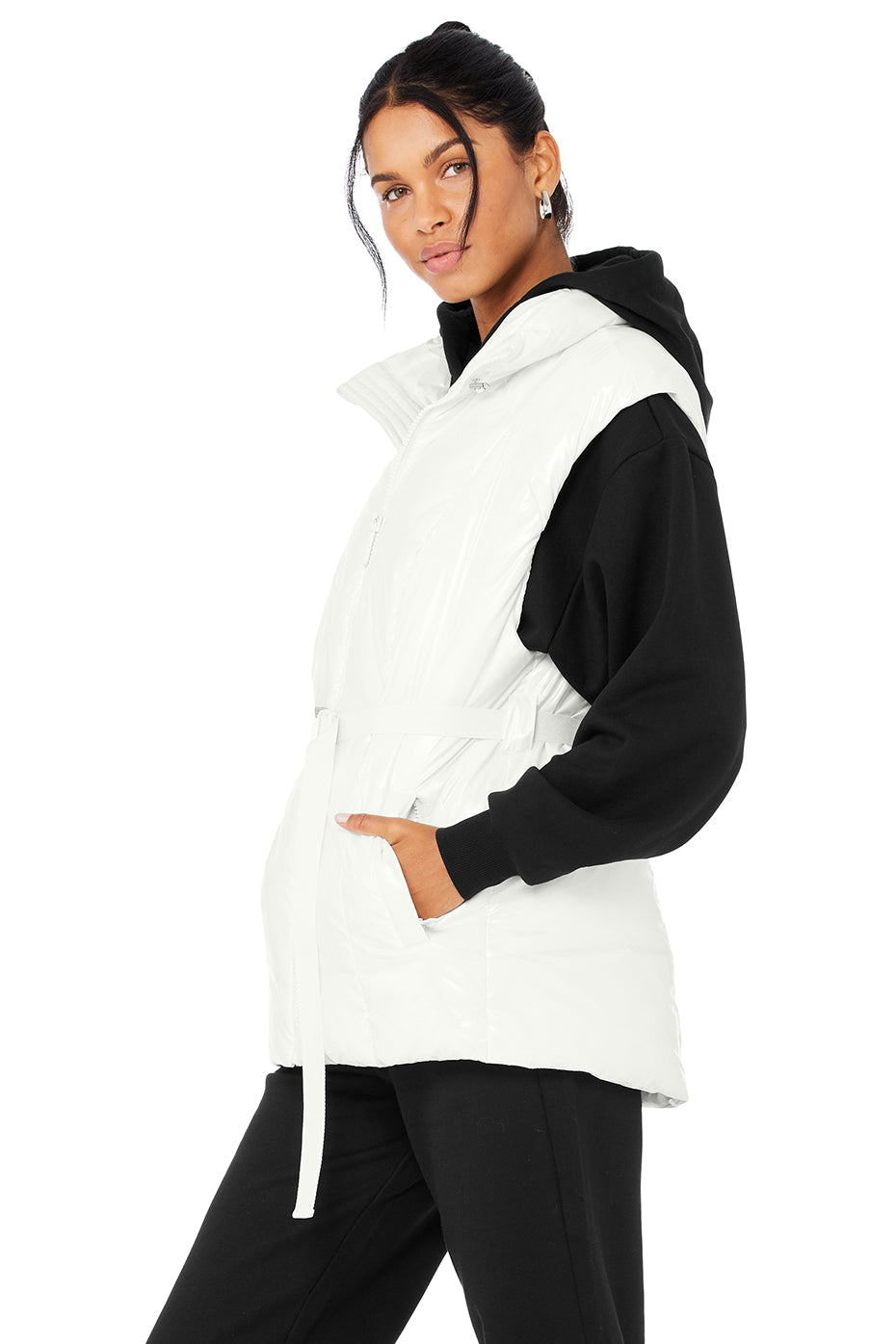 White Women's Alo Yoga Stunner Puffer Vest Jackets | LFI-951467