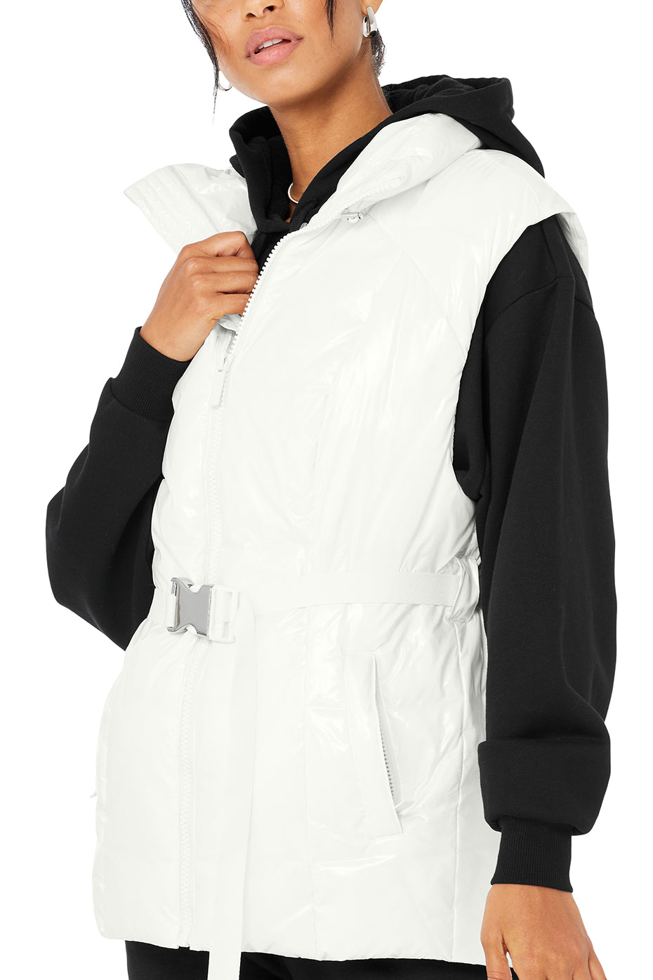 White Women's Alo Yoga Stunner Puffer Vest Jackets | LFI-951467