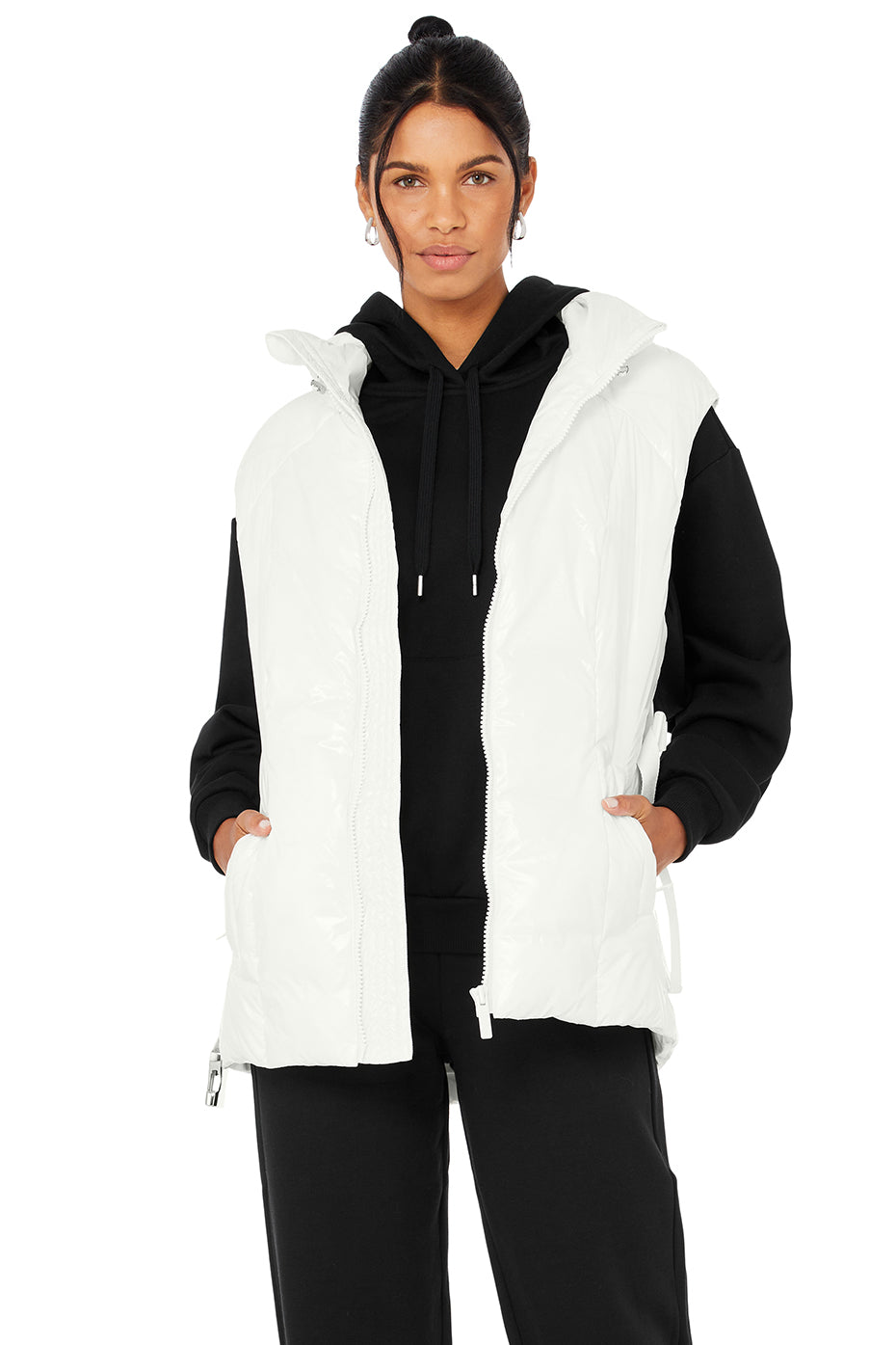 White Women's Alo Yoga Stunner Puffer Vest Jackets | LFI-951467