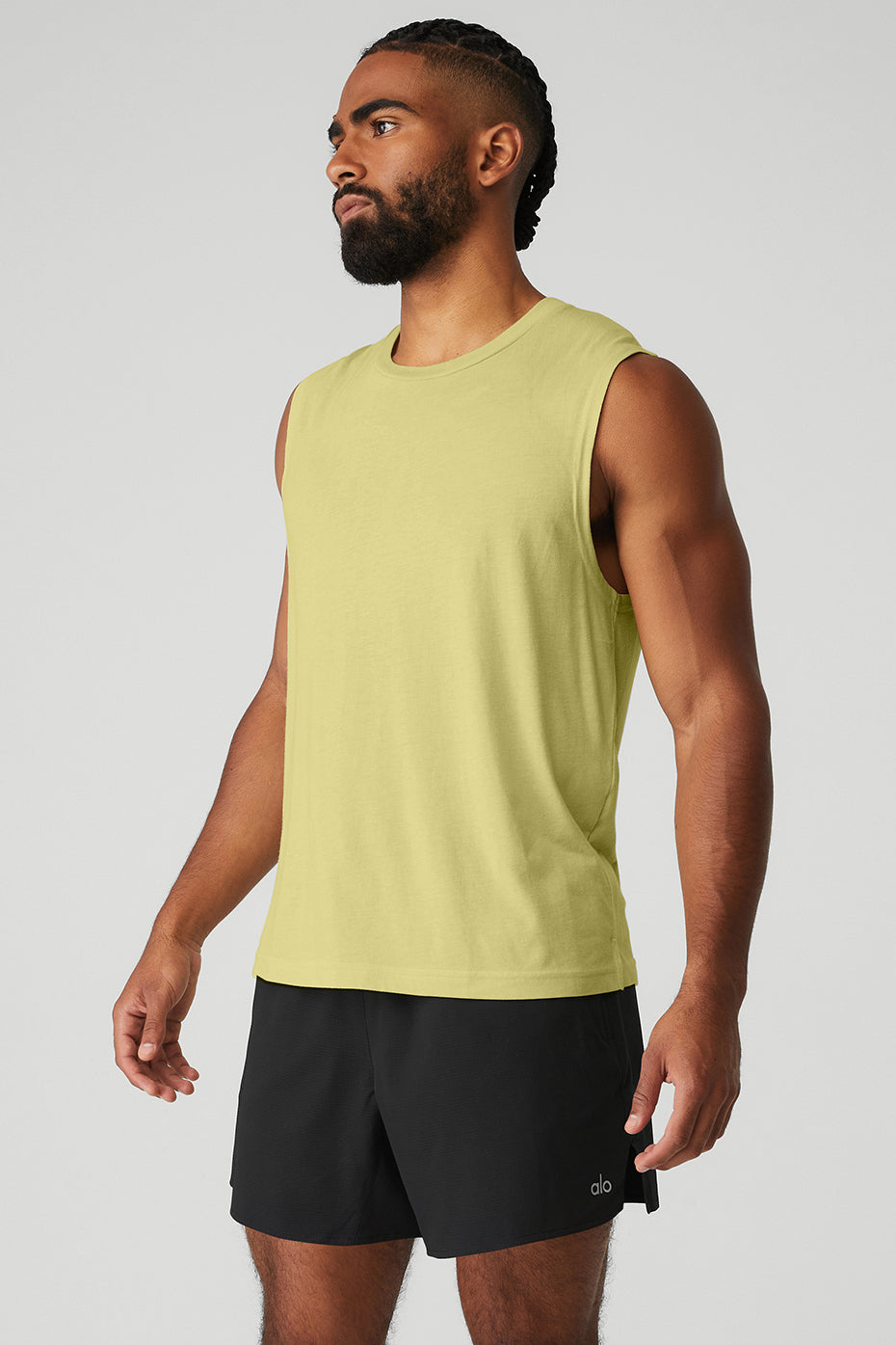 Yellow Men's Alo Yoga The Triumph Muscle Tanks | RWA-579804